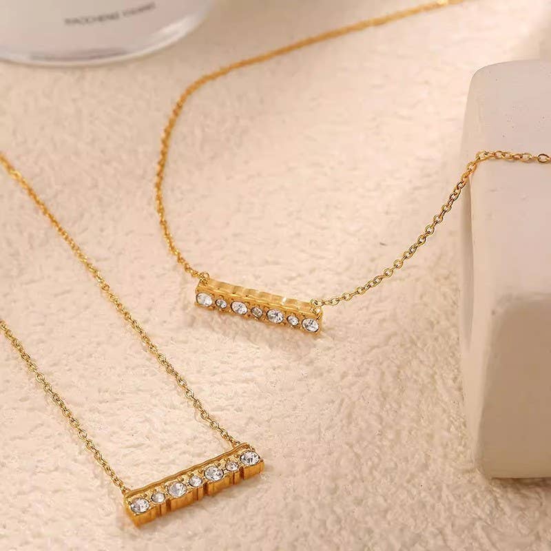 Non Tarnish Bar Necklace