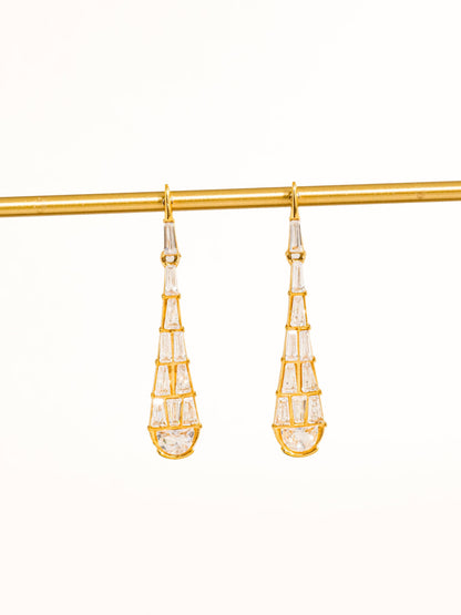 Non-Tarnish CZ Serpent Earrings