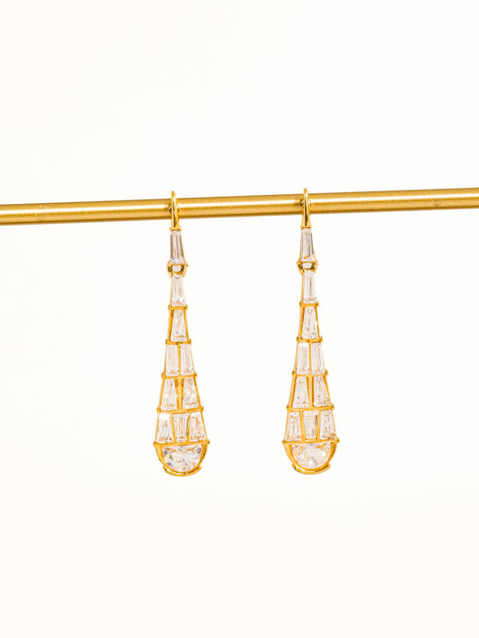 Non-Tarnish CZ Serpent Earrings