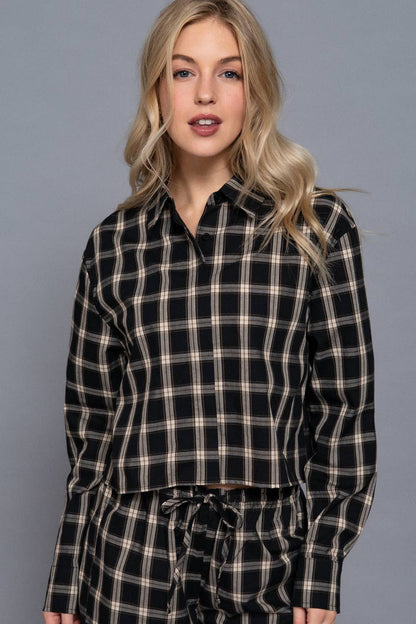 Plaid Top Set