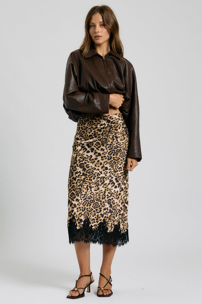Leopard Midi Skirt