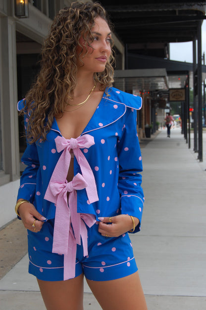Polka Dot PJ Top Set