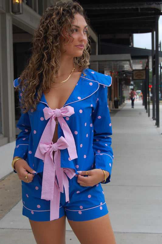 Polka Dot PJ Top Set