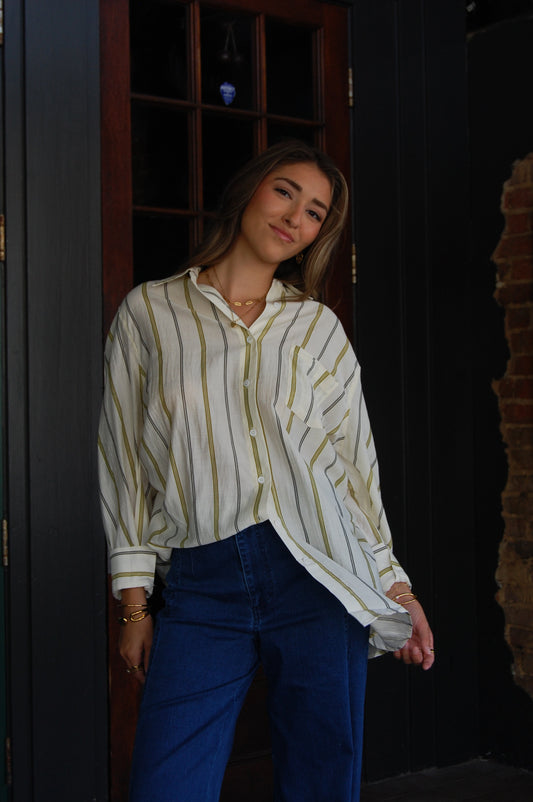 Stripe Oversized Button Down