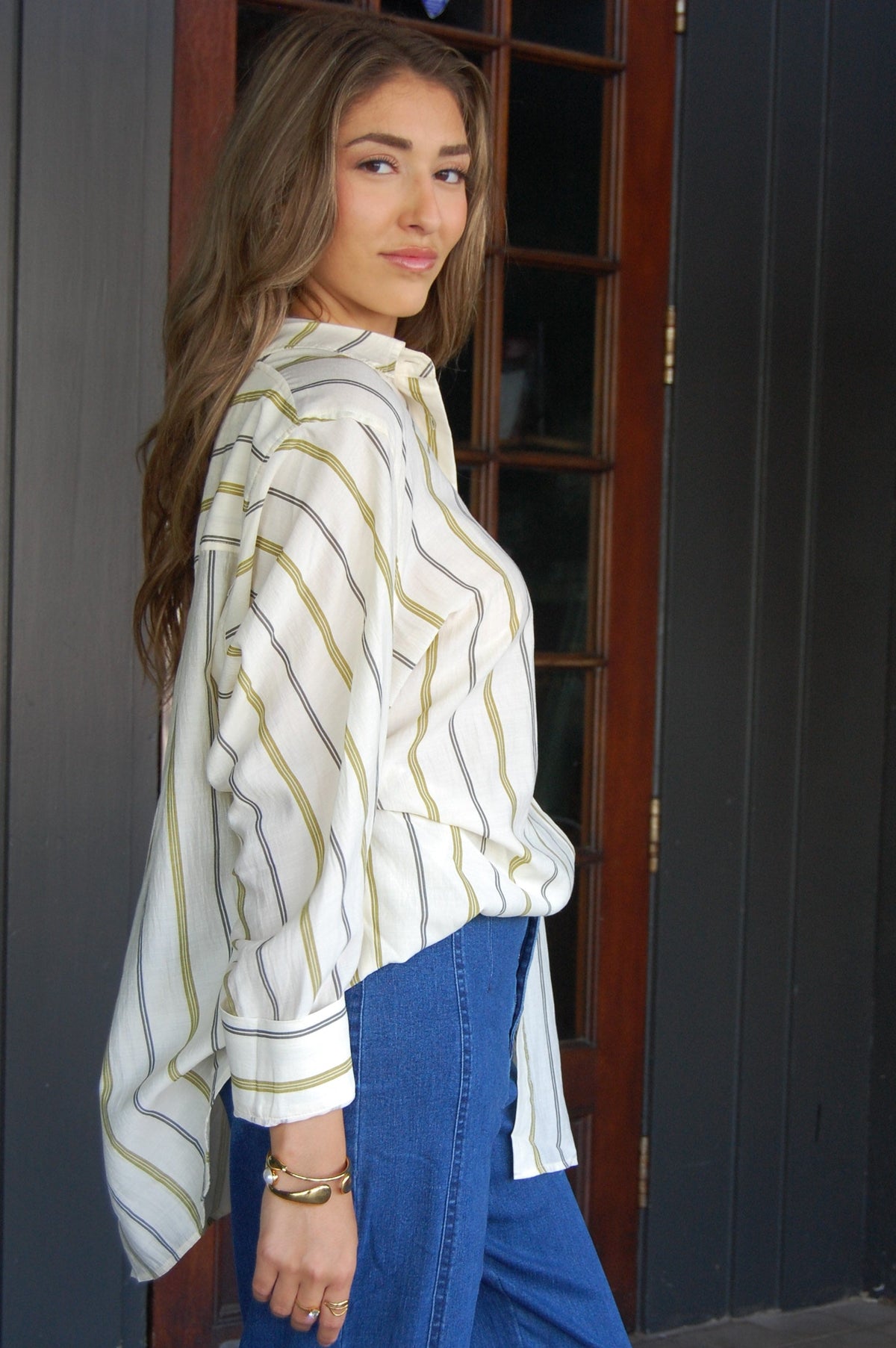 Stripe Oversized Button Down
