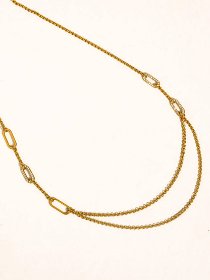 Non-Tarnish Layered Chain Necklace