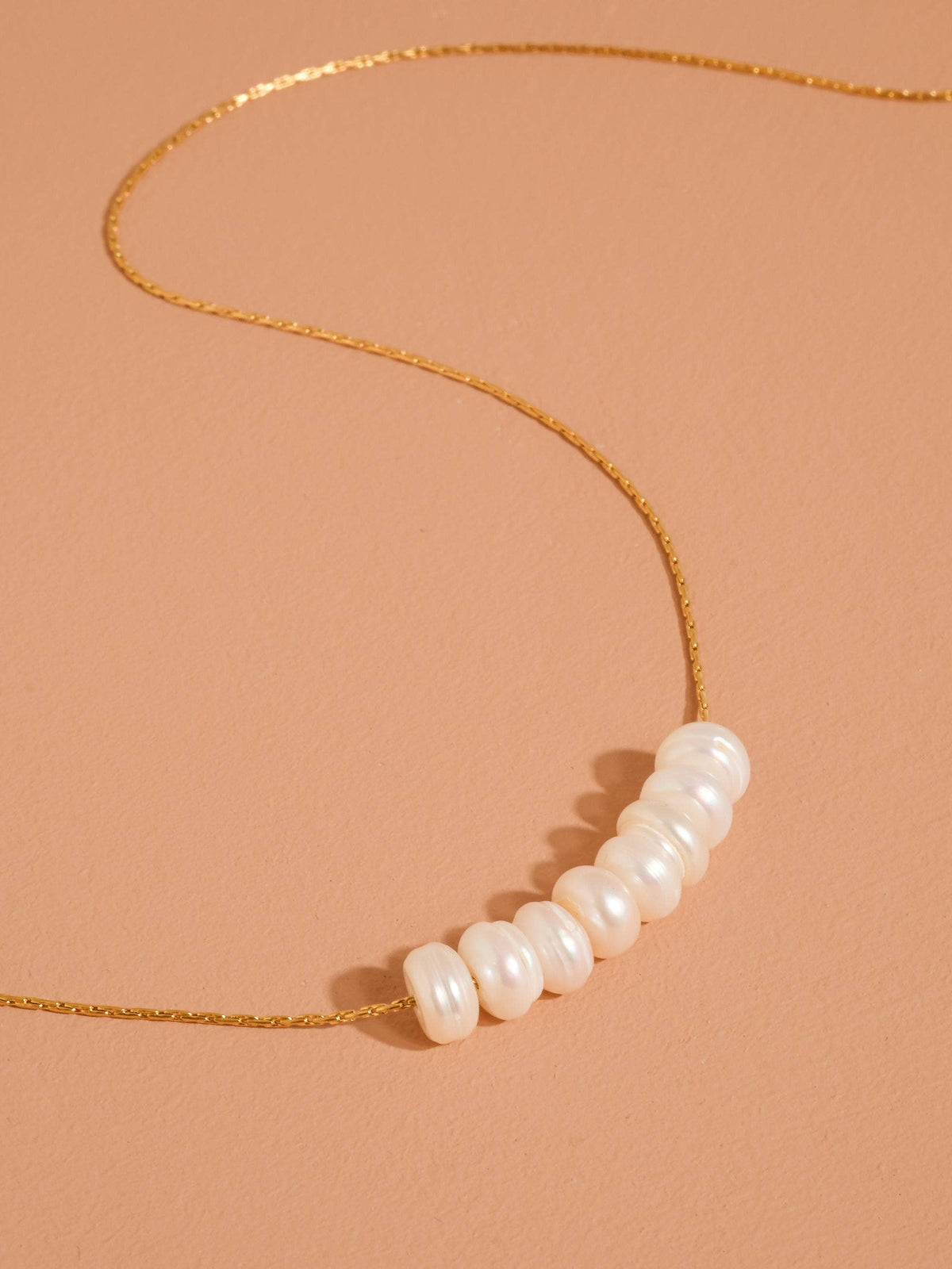 Non-Tarnish Pearl Bar Necklace