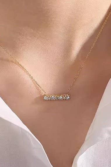 Non Tarnish Bar Necklace