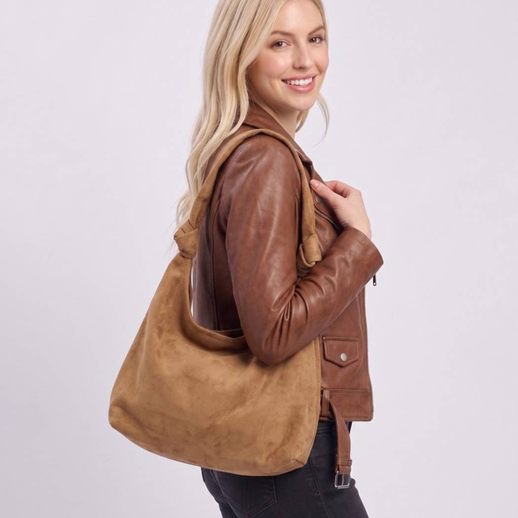 Suede Hobo Bag