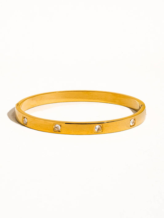 Neil 18K Gold Non-Tarnish Classic CZ Bangle