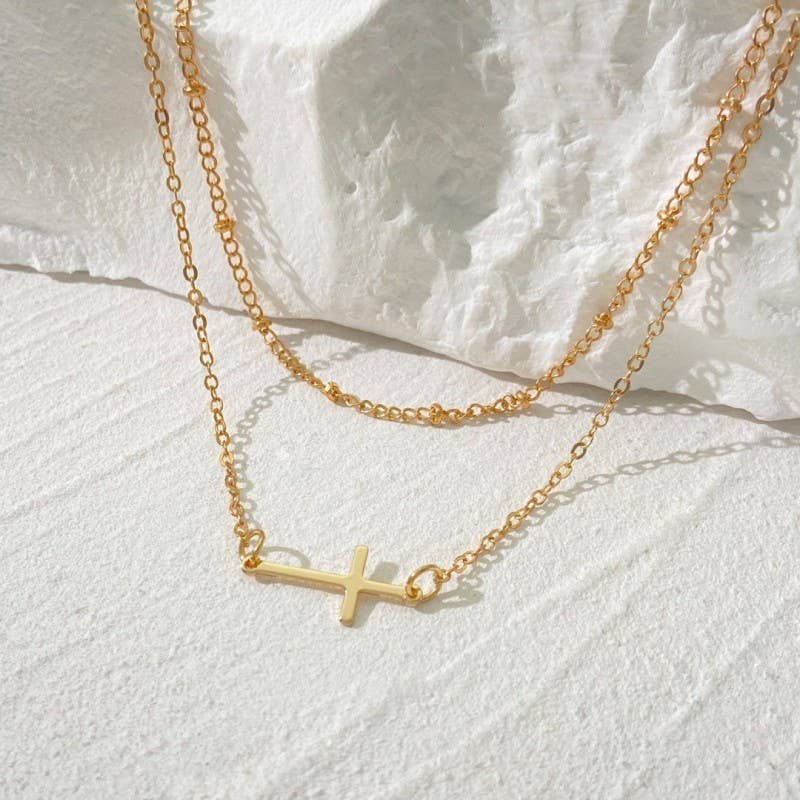 Non Tarnish Double Layer Cross