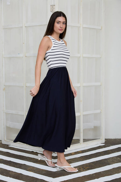 Mixed Media Midi Dress