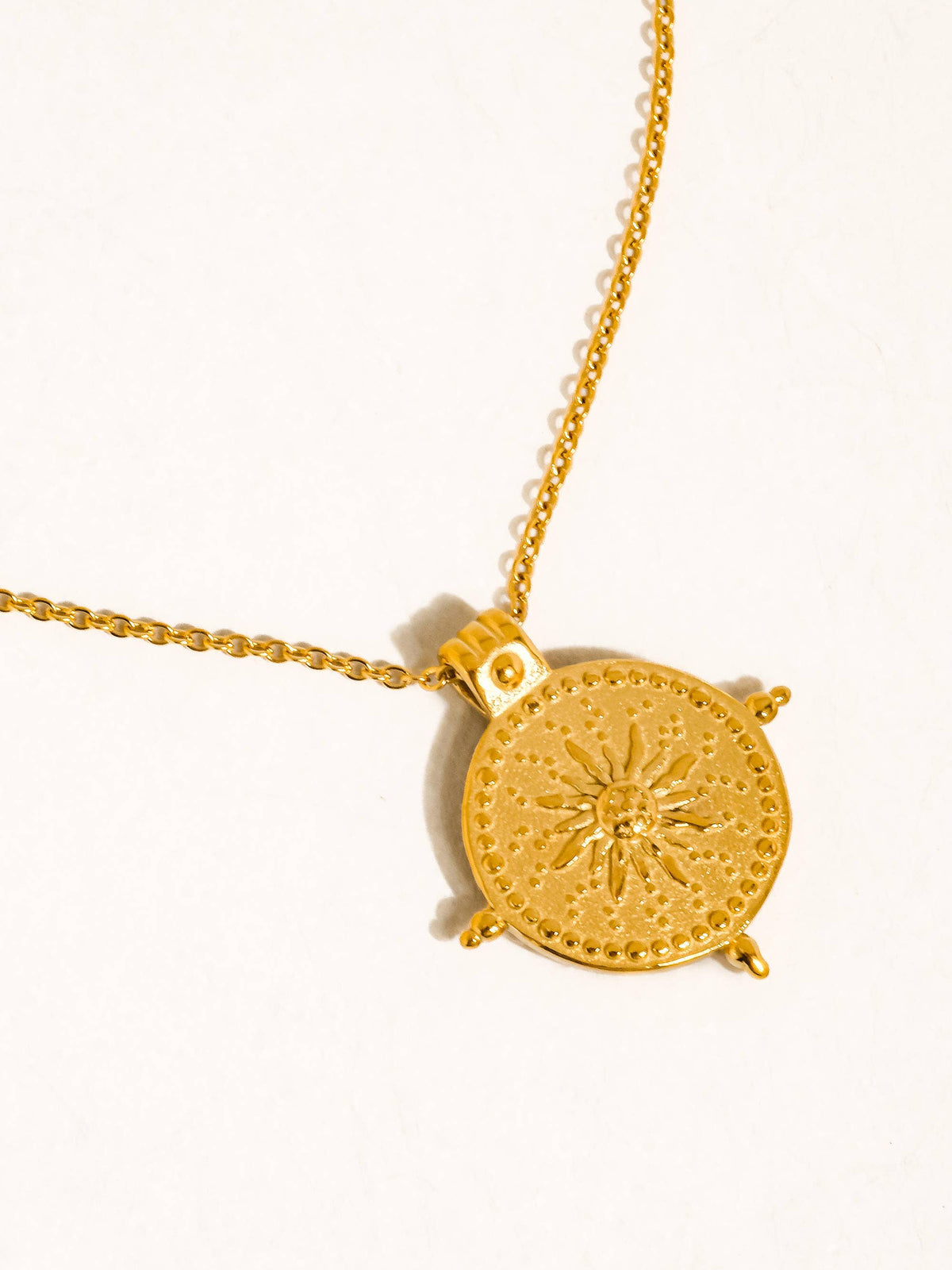 Non-Tarnish Medallion Pendant Necklace