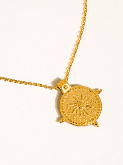 Non-Tarnish Medallion Pendant Necklace