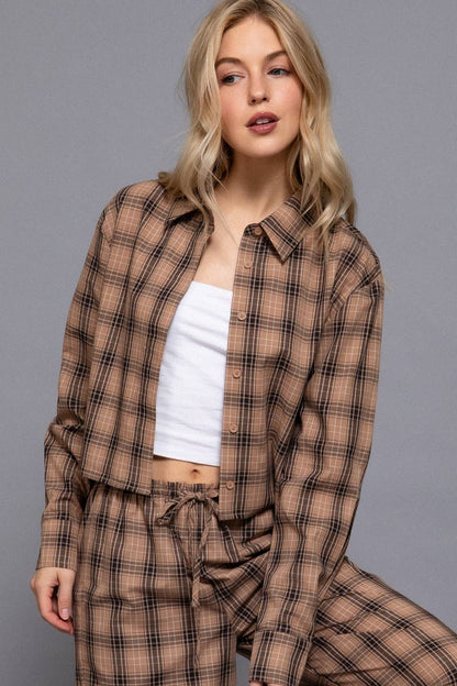 Plaid Top Set