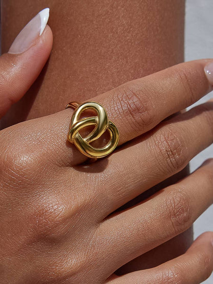 Bretzelle 18K Gold Non-Tarnish Knot Statement Ring