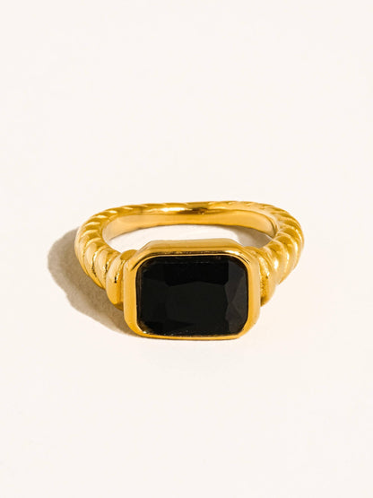 Laverne 18K Gold Non-Tarnish CZ Cocktail Ring