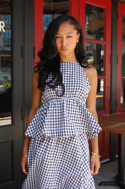 Gingham Top Set