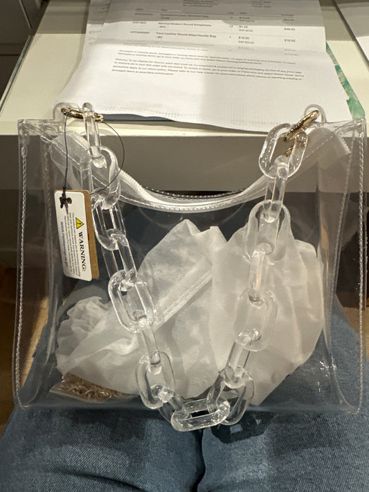 Transparent Chain Shoulder Bag