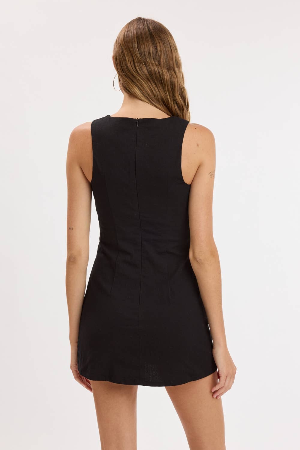 Boat Neck Mini Dress