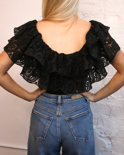 Crochet Ruffle Bodysuit