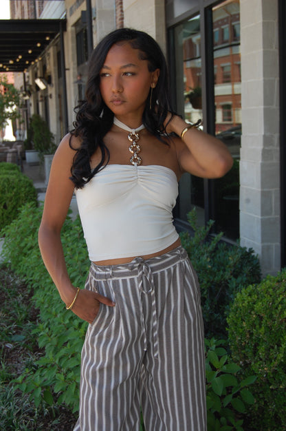 Gold Chain Halter Top