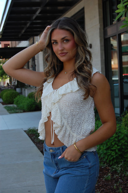 Cascade Ruffle Top