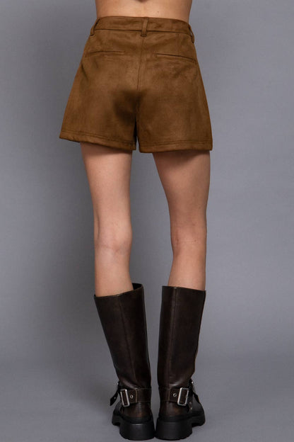 Suede Shorts