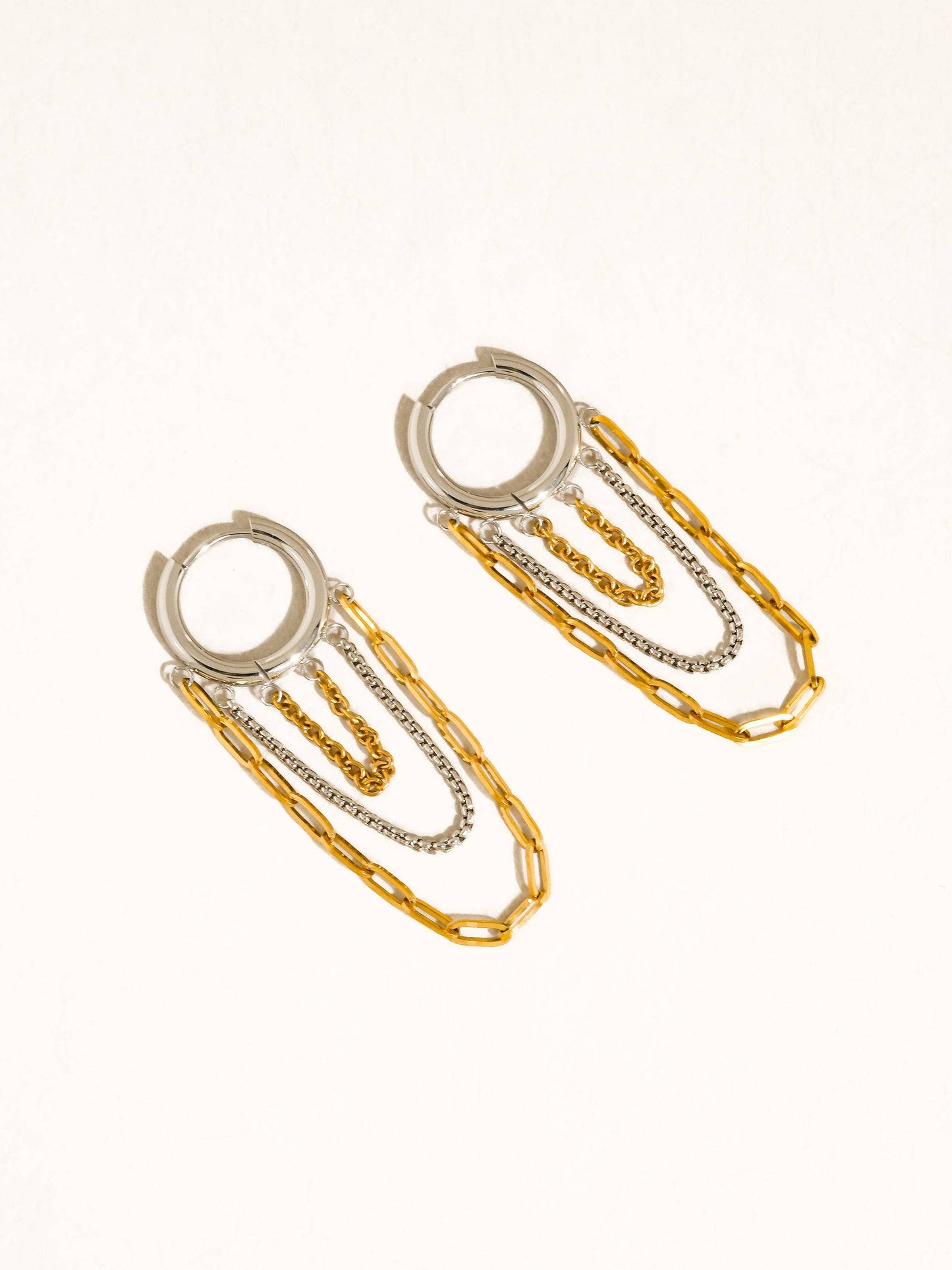 Non-Tarnish Multi Chain Drop Earrings