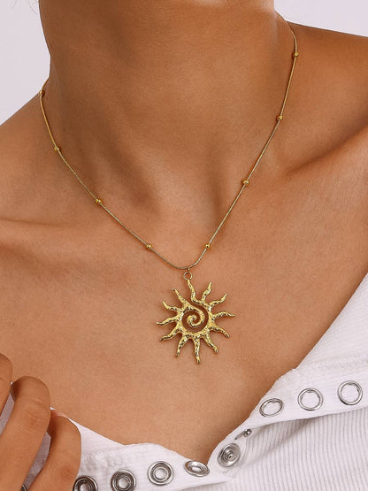 Non-Tarnish Boho Sun Necklace