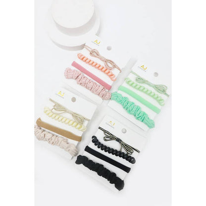 Mixed Designs Scrunchies and Hair Ties set