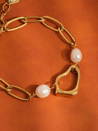 Katia 18K Non-Tarnish Classic Pearl Chain Bracelet