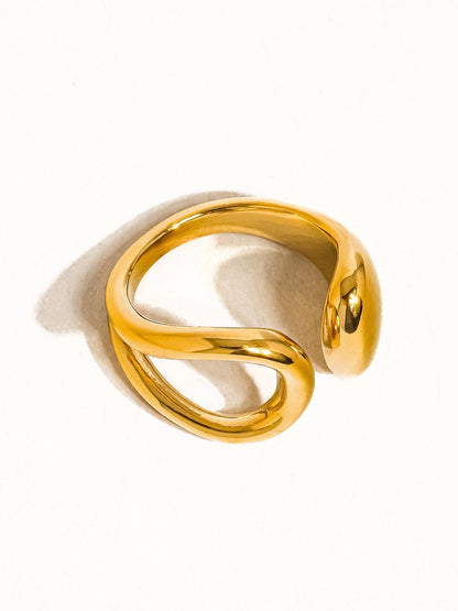 Florine Non-Tarnish Abstract Ring