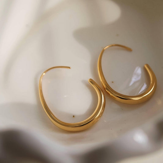 Non-Tarnish Open Hoop Earrings