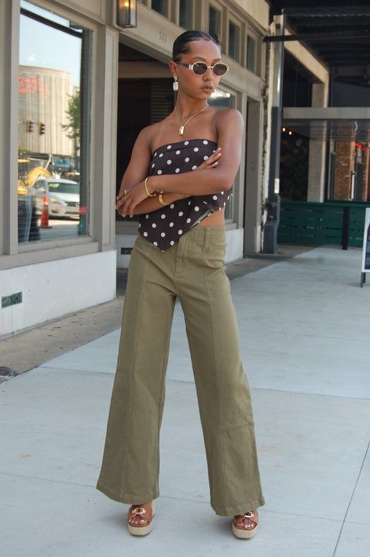 High Waist Wide Leg Trousers
