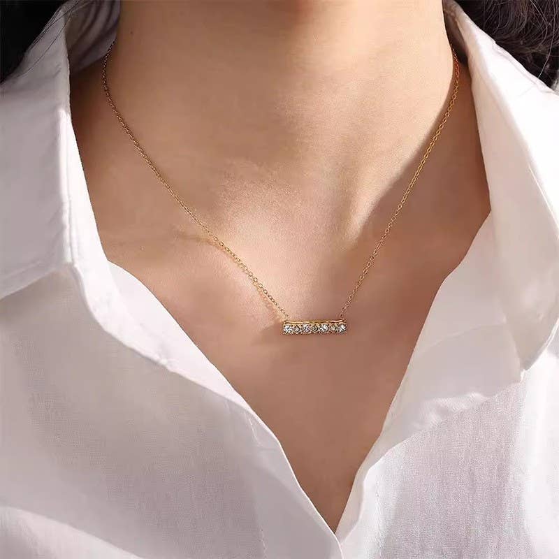 Non Tarnish Bar Necklace