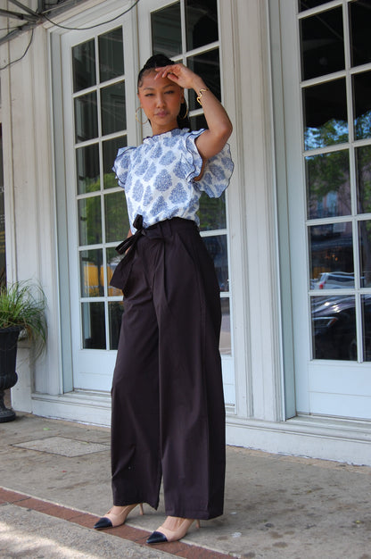Ruffle Sleeve Blouse