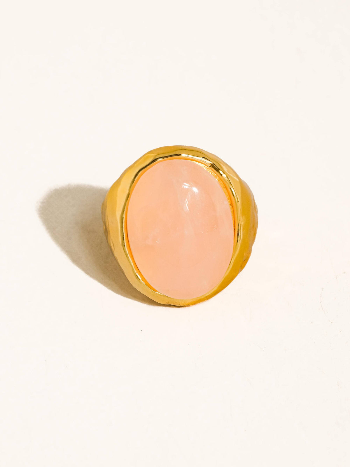 Lula 18K Gold Vintage Natural Stone Statement Ring