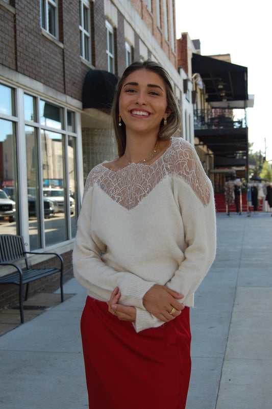 Lace Knit Pullover