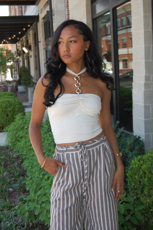 Gold Chain Halter Top
