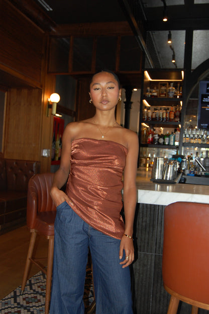 Ruched Asymmetrical Top