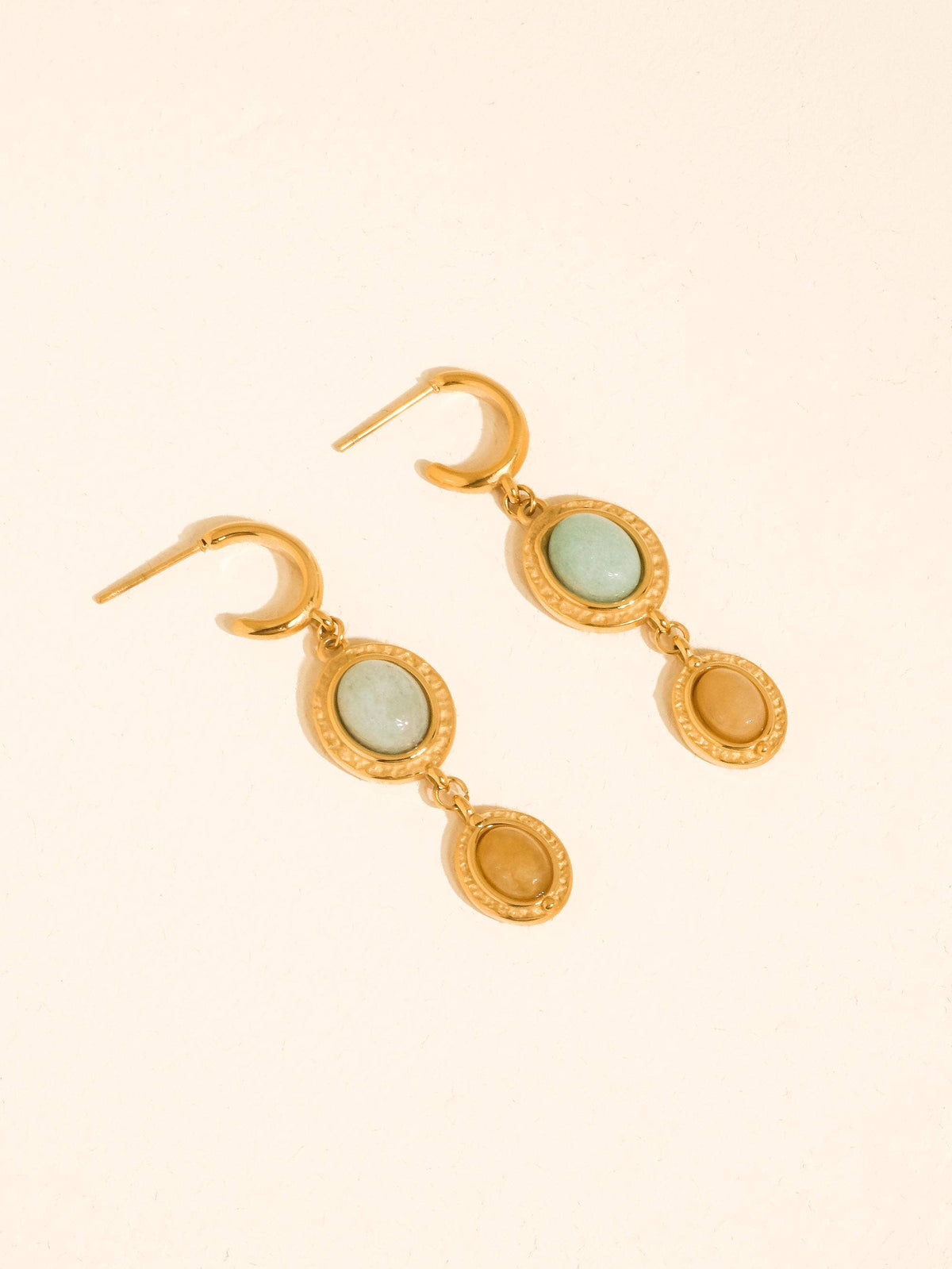 Non-Tarnish Vintage Stone Drop Earrings
