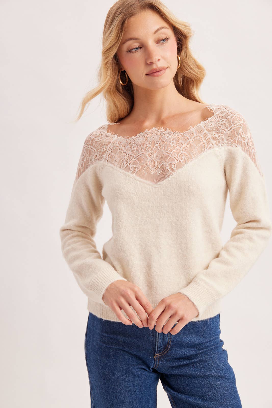 Lace Knit Pullover