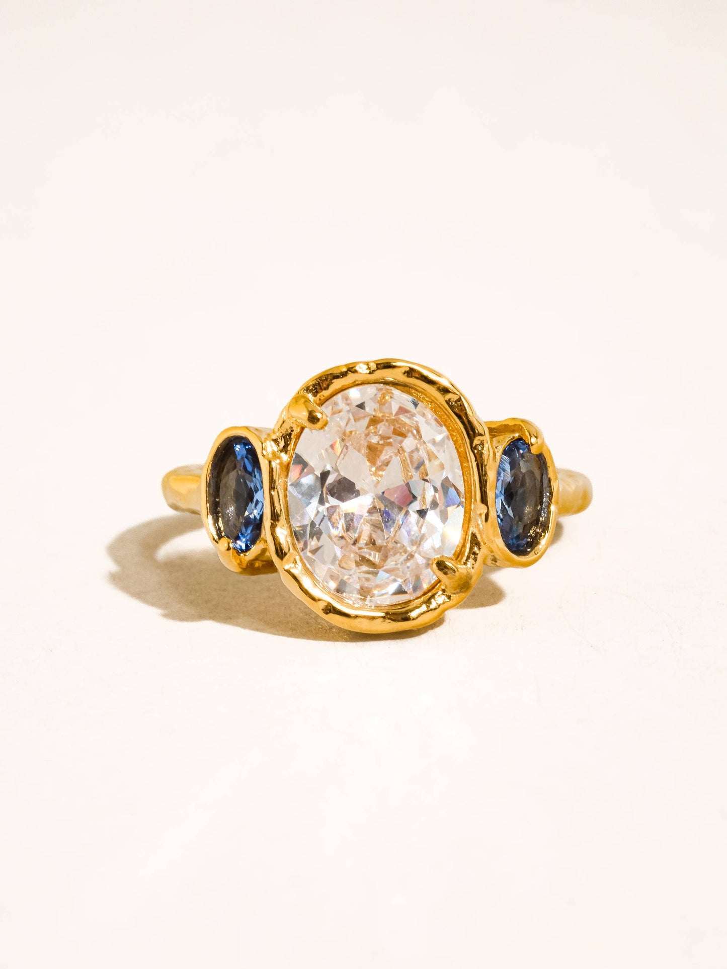 Chamonix 18K Gold Non-Tarnish Vintage Statement Trio Ring