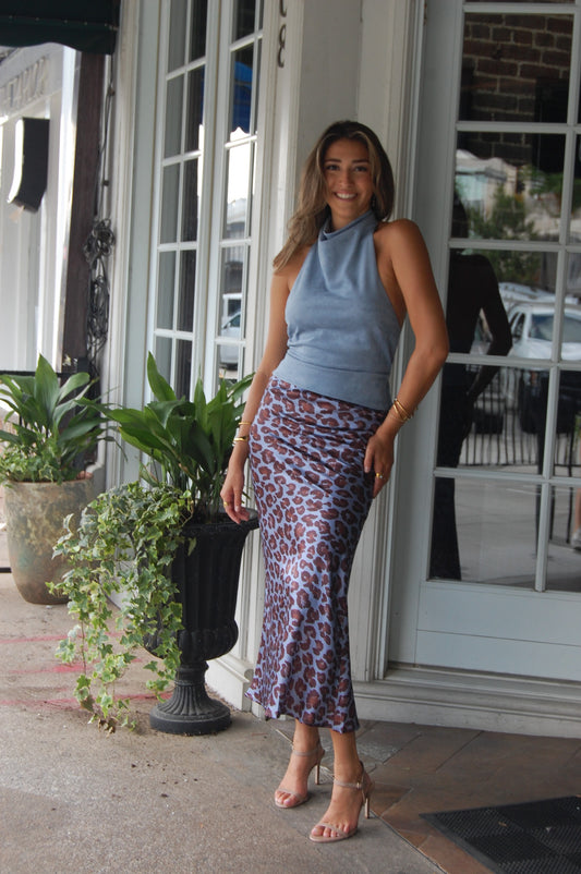 Midi Animal Print Skirt