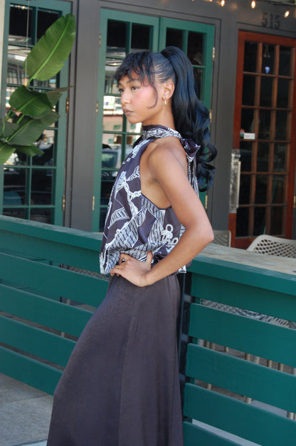 High Neck Tie Top