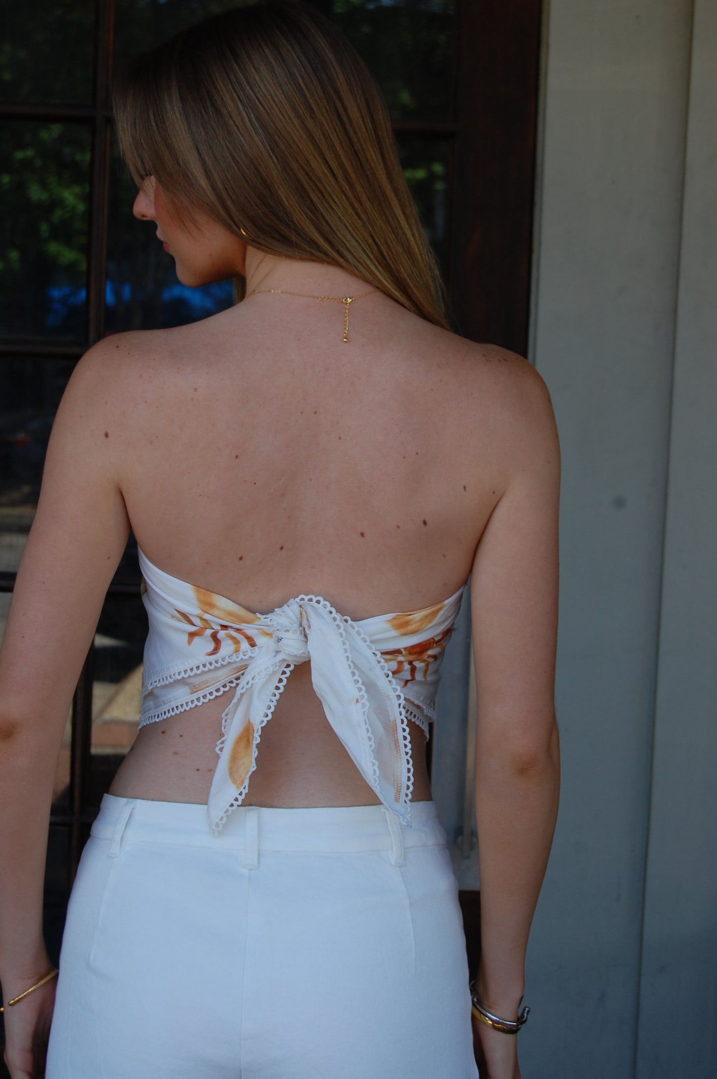 Printed Scarf Top