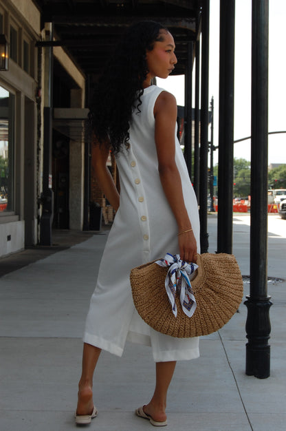 Button Midi Dress