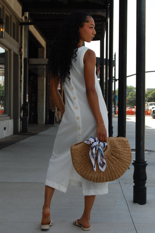 Button Midi Dress