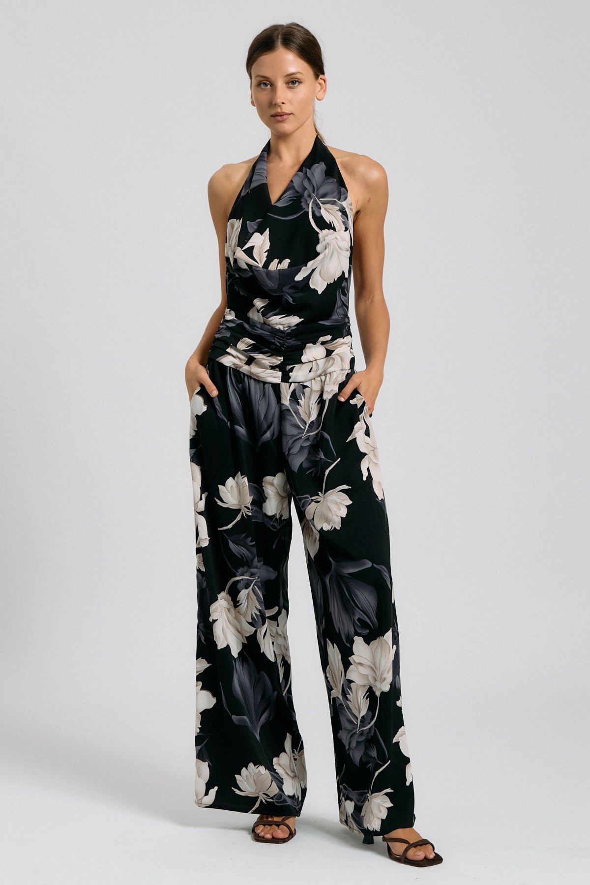 Floral Halter Jumpsuit